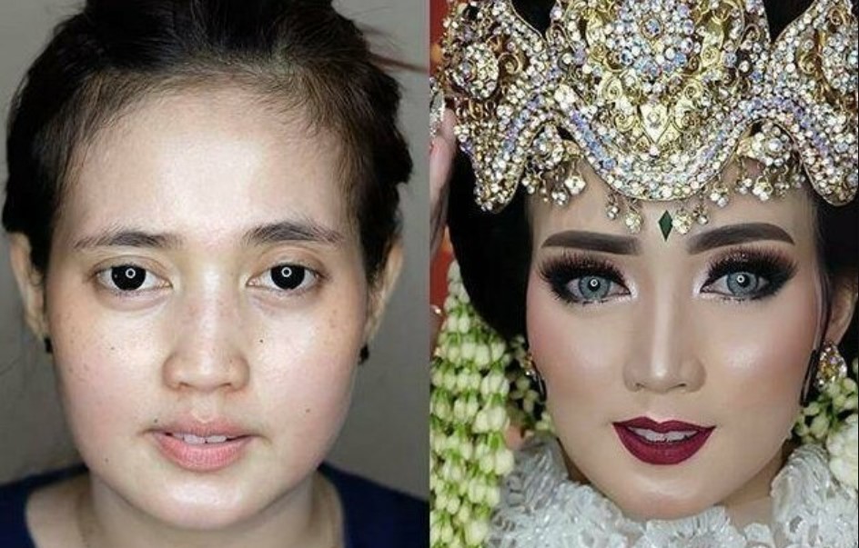 Азиатские невесты до и после мейкапа выглядят, как разные люди. ФОТО