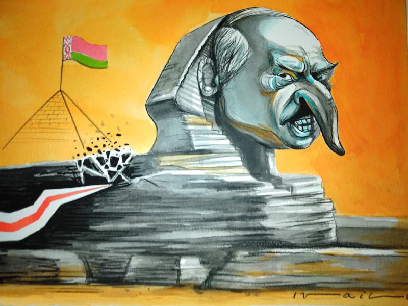 Роет себе могилу: Лукашенко стал героем новых ярких карикатур и фотожаб