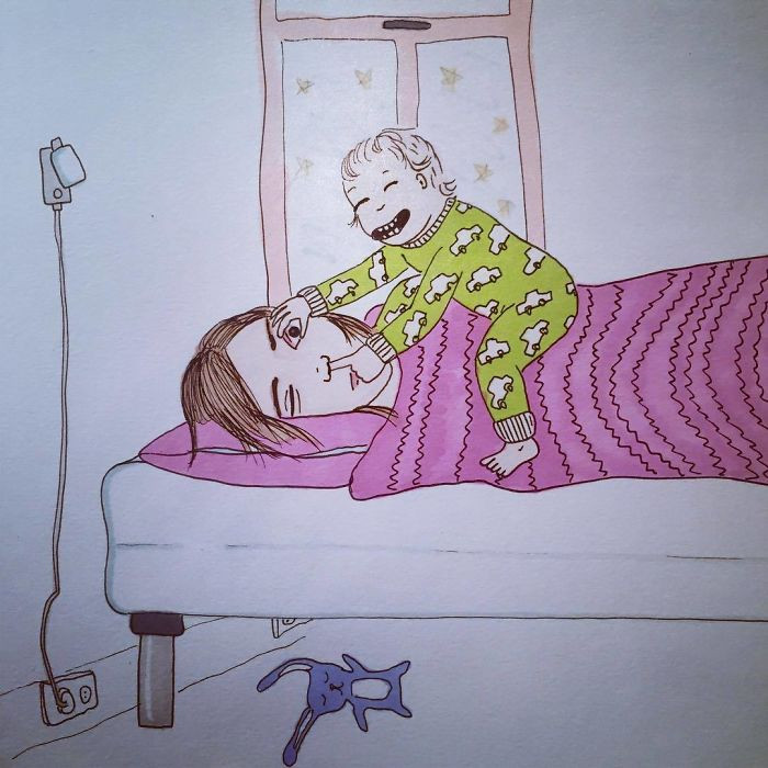 Юмористические иллюстрации о родительских буднях. ФОТО