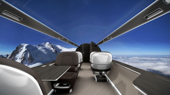 Дизайнеры представили концепт «прозрачного» самолета