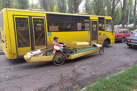 Курьезы: в Киеве замечен самый экологичный транспорт в мире. ФОТО