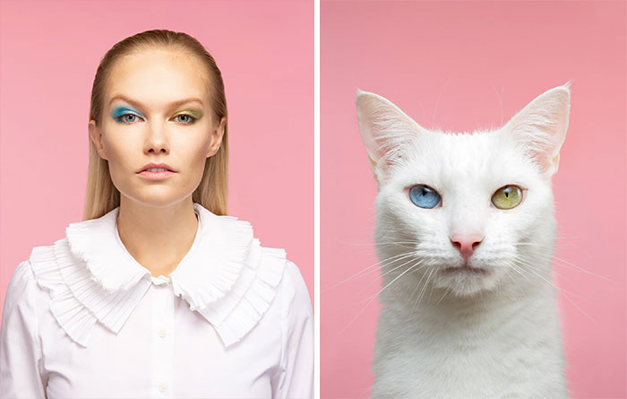 Фотограф сделал забавную серию снимков, в которой наглядно показал сходство котов и их хозяев. ФОТО