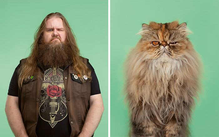 Фотограф сделал забавную серию снимков, в которой наглядно показал сходство котов и их хозяев. ФОТО