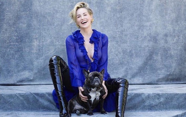 Шэрон Стоун в прозрачном платье снялась для Vogue: фото