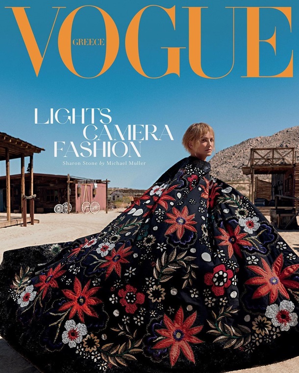 Шэрон Стоун в прозрачном платье снялась для Vogue. ФОТО