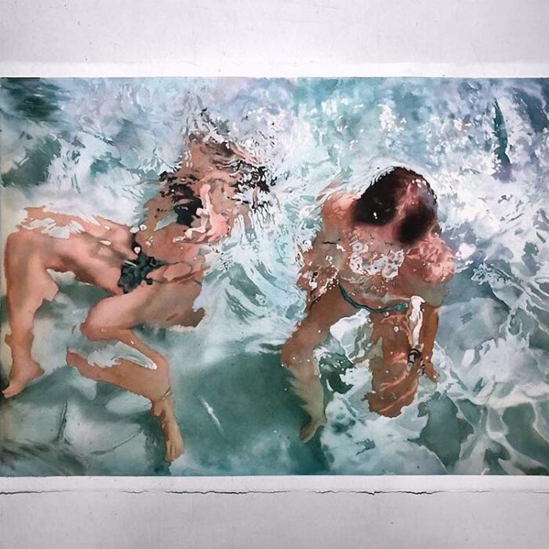 Реалистичные акварельные картины с водой от Маркоса Беккари