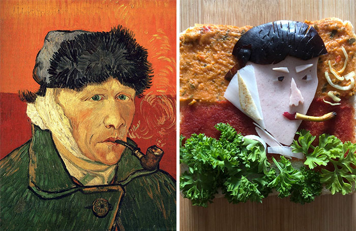 Люди воссоздают знаменитые картины при помощи бутербродов
