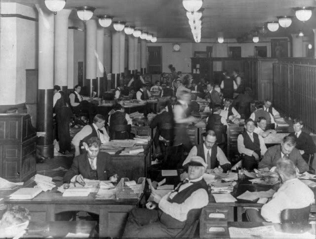Как работали в открытом офисе сто лет назад