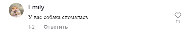 Кто-то пошутил, что собака "сломалась"