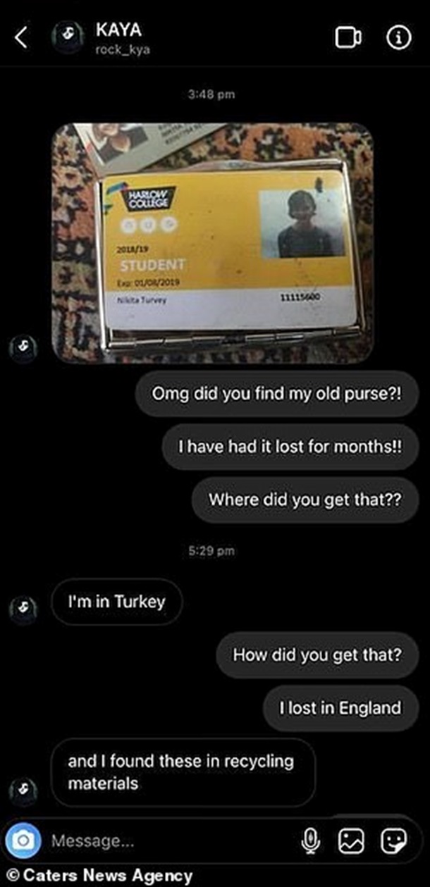 Потерянный в Британии кошелек нашелся в Турции. ФОТО