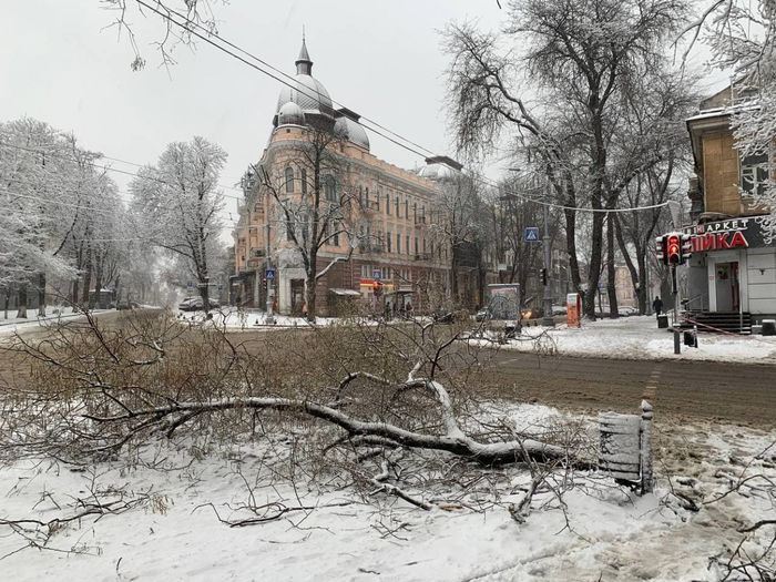 Снегопад в Одессе 27.01.2021