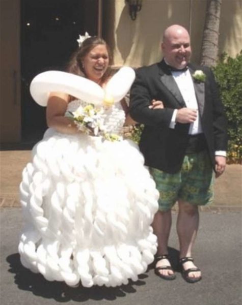 Необычное платье невесты