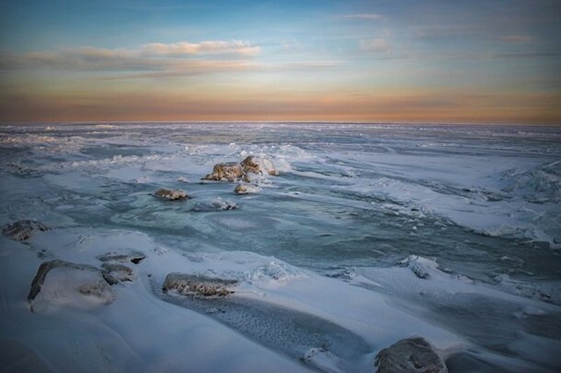 Сеть впечатлили арктические пейзажи Бердянской косы. Фото