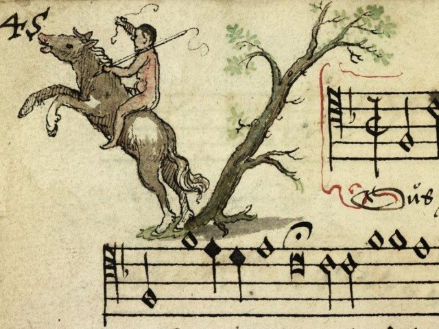 Забавные картинки из средневекового сборника песен