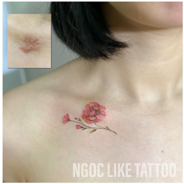 Вьетнамская тату-художница прячет шрамы людей за красивыми татуировками. ФОТО