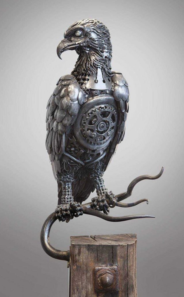 Скульптор по металлу Алан Уильямс создаёт настоящие шедевры из металлолома
