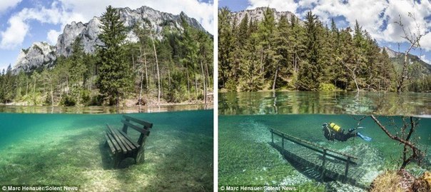 Уникальный подводный парк в Альпах. Фоторепортаж