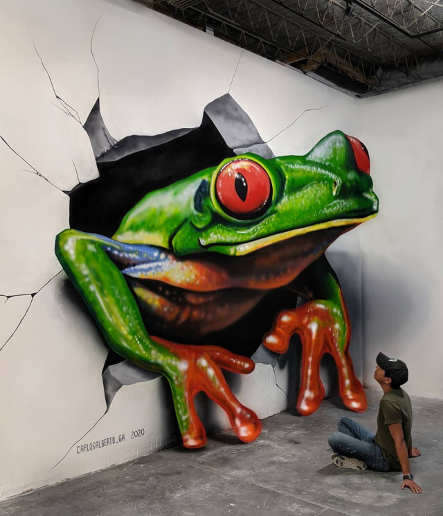 Талантливый уличный художник искажает реальность своими трёхмерными иллюзиями. ФОТО