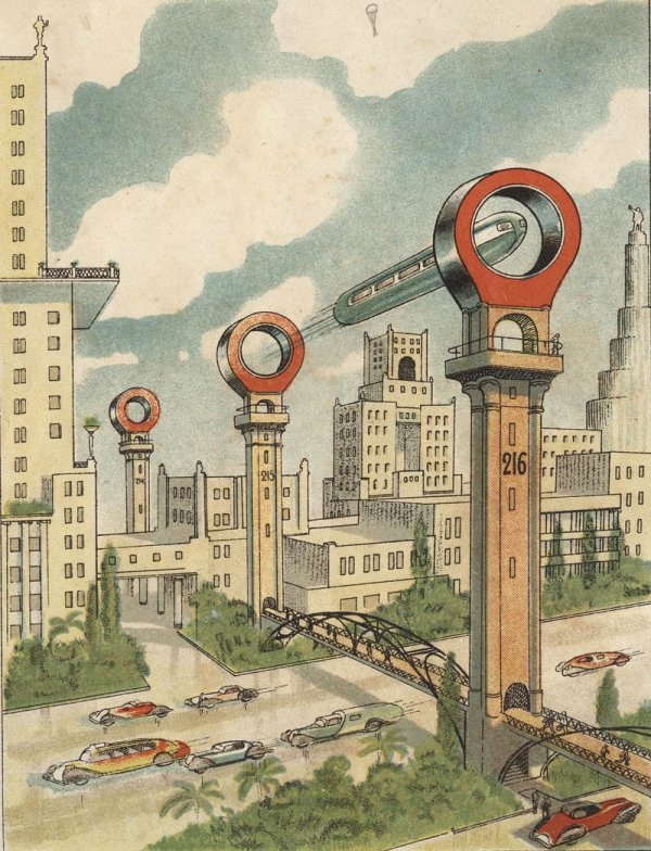 Каким видели будущее на интересных рисунках из XX века