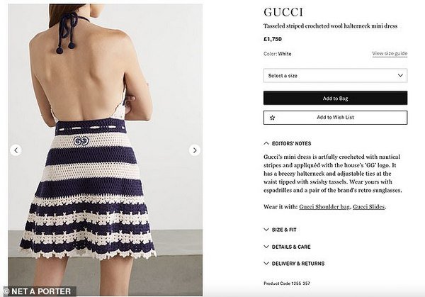 Британец сам связал крючком своей подруге точную копию платья от Gucci стоимостью 2400 долларов. ФОТО