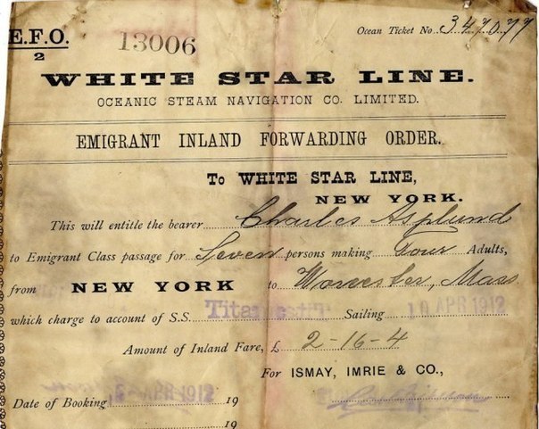 Крайне редкий артефакт – пассажирский билет на «Титаник». ФОТО