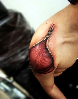 Невероятные 3D татуировки - современный подход к искусству (Фото)