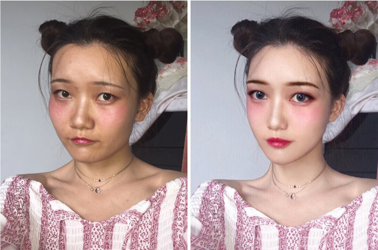 Азиатские девушки до и после FaceTune. ФОТО