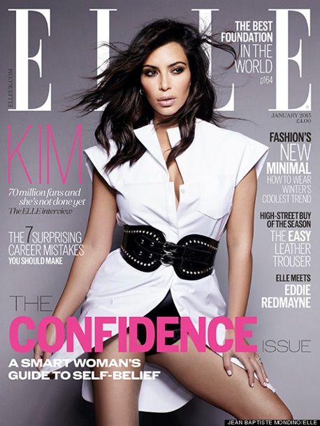 Ким Кардашьян снялась для британского Elle. ФОТО