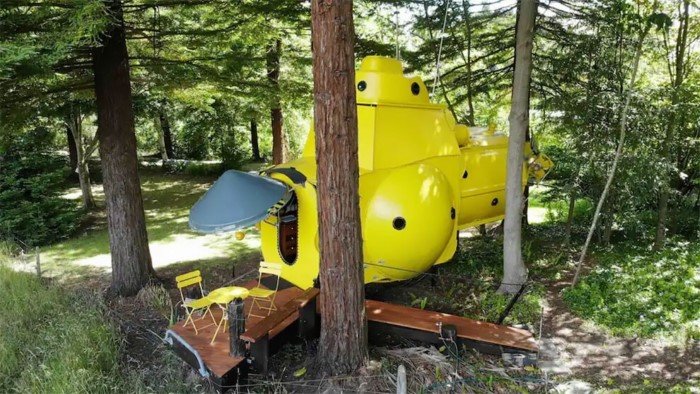«Безумный ученый» из Новой Зеландии построил желтую подводную лодку в лесу. ФОТО
