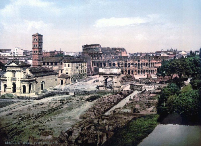 Редкие раскрашенные снимки Рима 1890-х годов