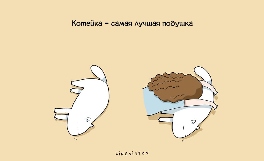 Комикс о преимуществах жизни с котом. ФОТО