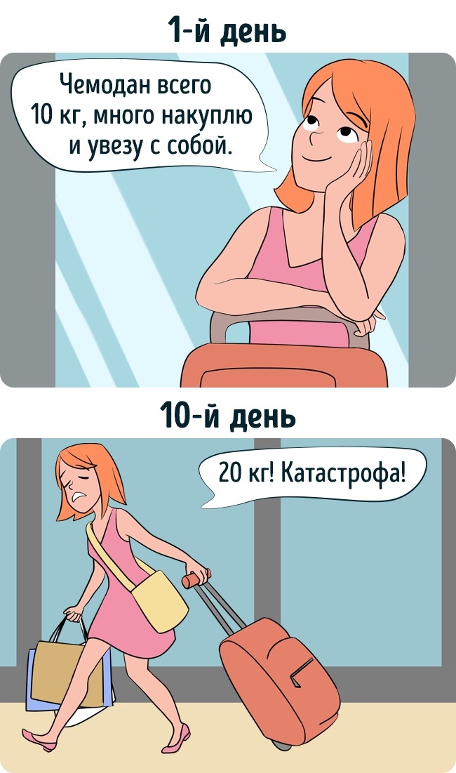 12 метких комиксов о том, как мы представляем свой отпуск и как он выглядит на самом деле