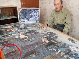 Дедушка недосчитался одного фрагмента пазла спустя 7,5 лет после начала составления мозаики