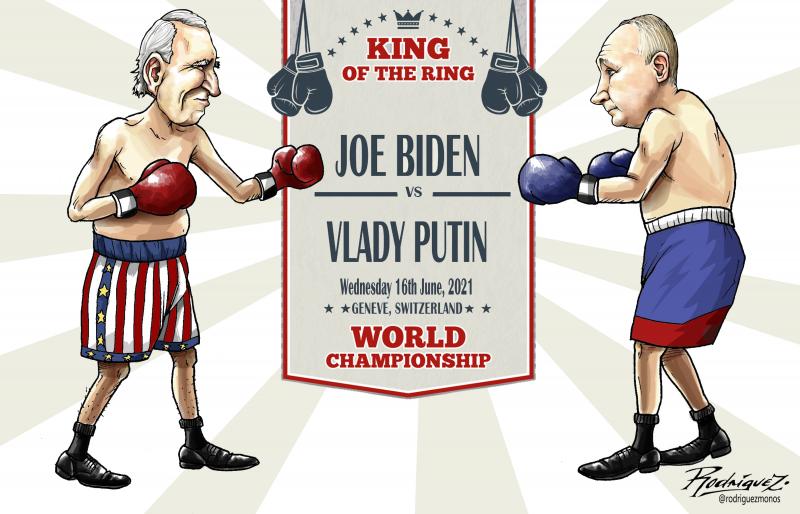 Саммит Байдена и Путина высмеяли новыми карикатурами