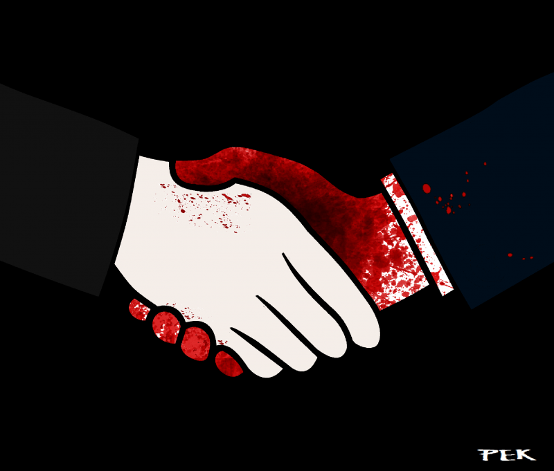 Рукопожатие с убийцей: появились новые меткие карикатуры на встречу Путина с Байденом. ФОТО