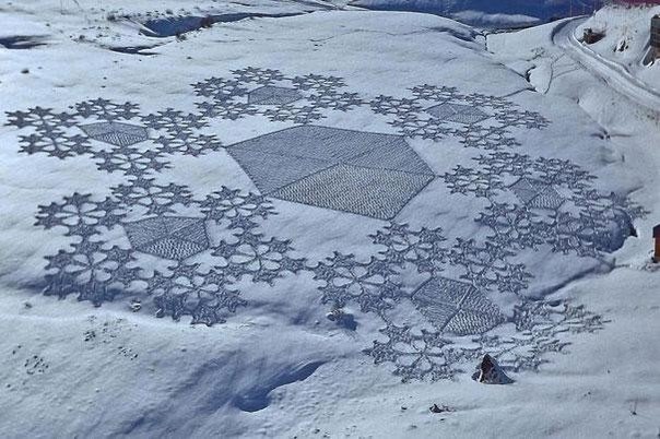 Завораживающие картины на снегу. ФОТО