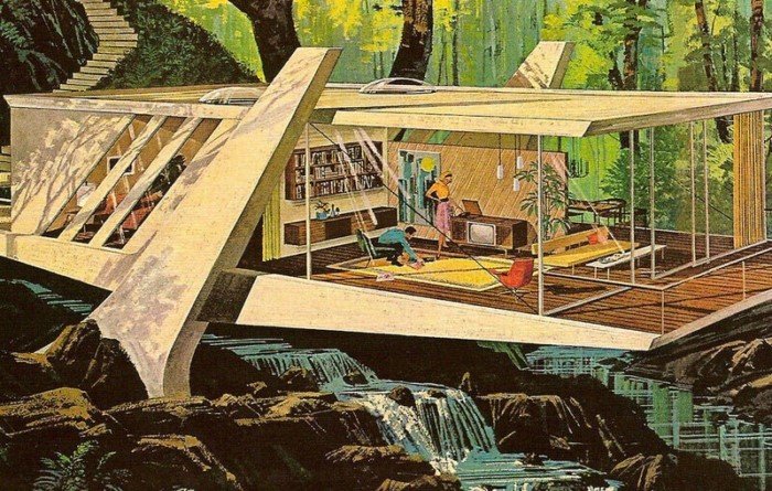 Футуристичные дома и техника будущего в рекламе 60-х годов