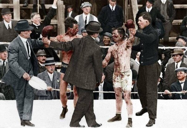 Боксерский поединок, май 1913г. ФОТО