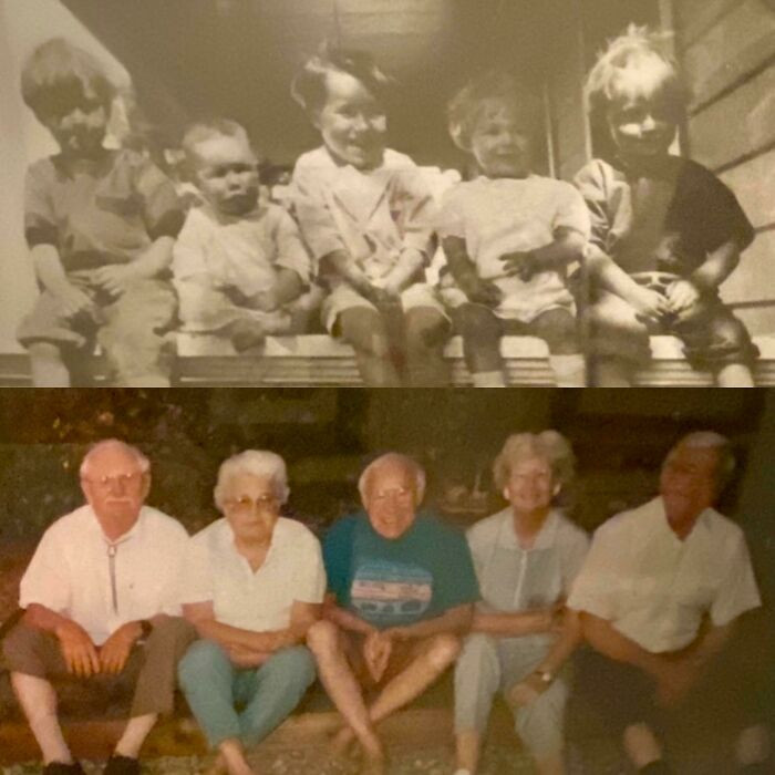 Они воссоздали свои старые семейные фотографии