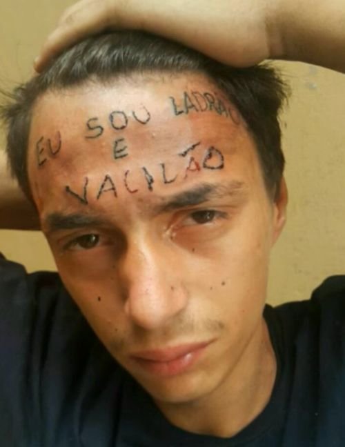 Жулик с татуировкой «я вор и идиот» на лбу попался на краже (ФОТО) 