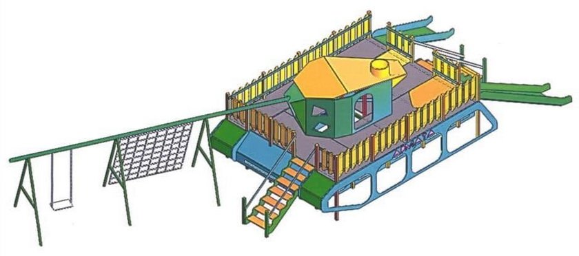 В России запатентовали проект детской площадки в виде танка (ФОТО)