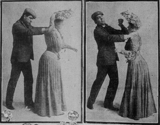 Фотопособие по самообороне для женщин, 1904 г.