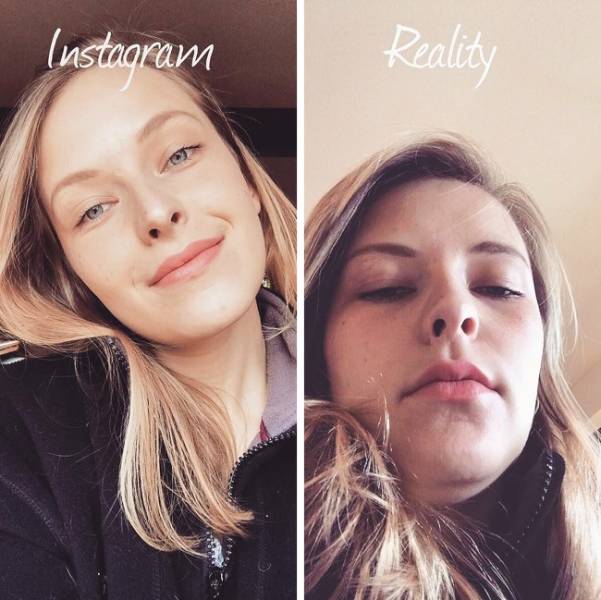 Девушки на фото в Instagram и в реальной жизни