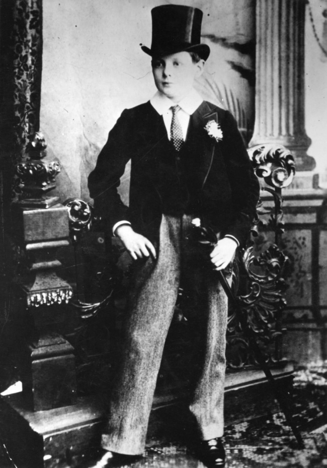 14-летний Уинстон Черчилль в школьной форме, 1889 г. Фото