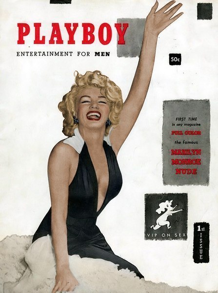Первый номер Playboy с Мэрилин Монро на обложке, 1953г. ФОТО