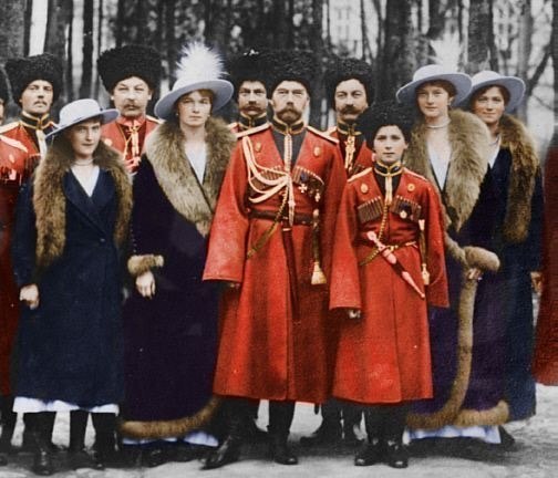 Цветная фотография Романовых, 1914 г.