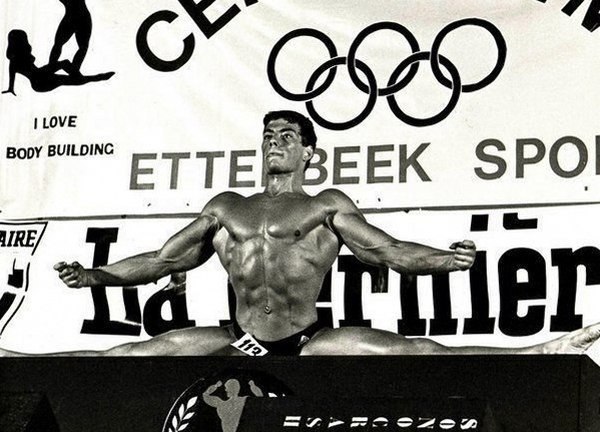 Жан-Клод Ван Дамм на любительском чемпионате Европы по бодибилдингу, 1978 г. ФОТО