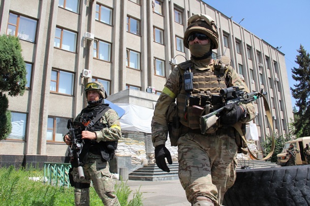 Занятый украинской армией Славянск