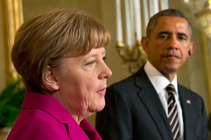 Барак Обама и Ангела Меркель 