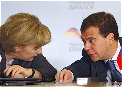 Меркель, Медведев и раздор в российско-германских отношениях
